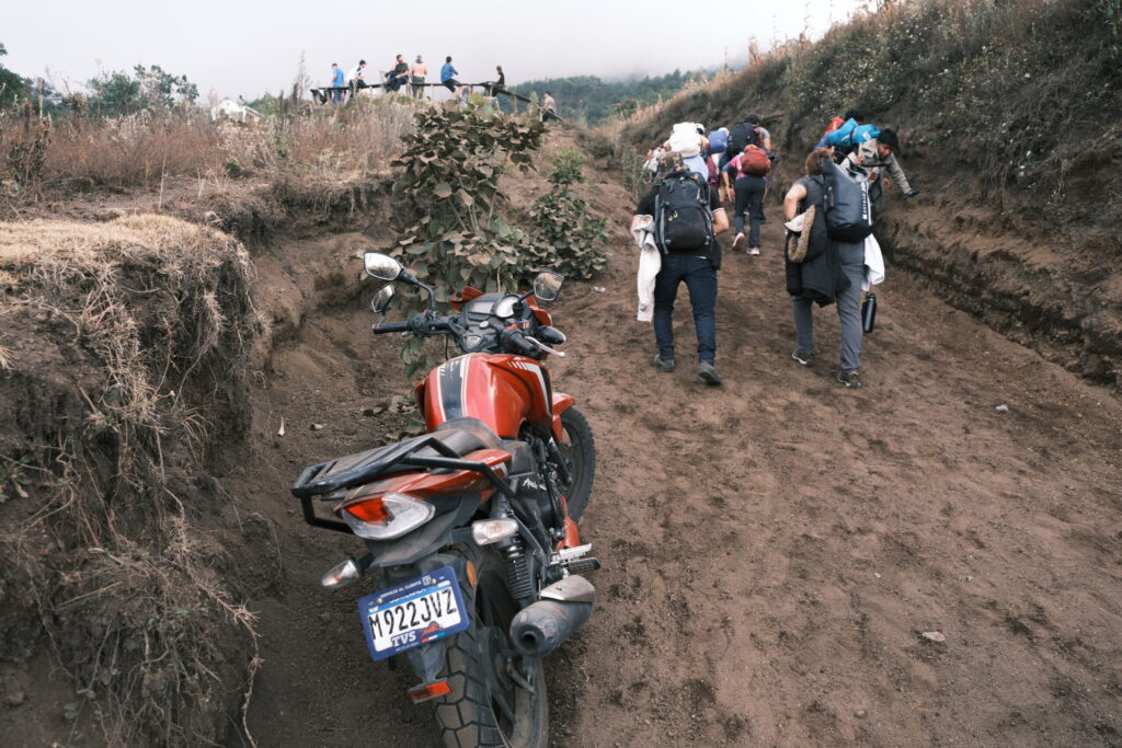 序盤の登山道斜面